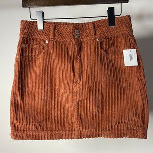 BDG Urban Outfitters Women's sz Medium Mini Skirt Orange Corduroy Cotton